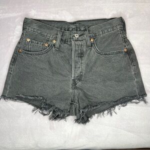 Levi's 501 Black cut off Jean Shorts